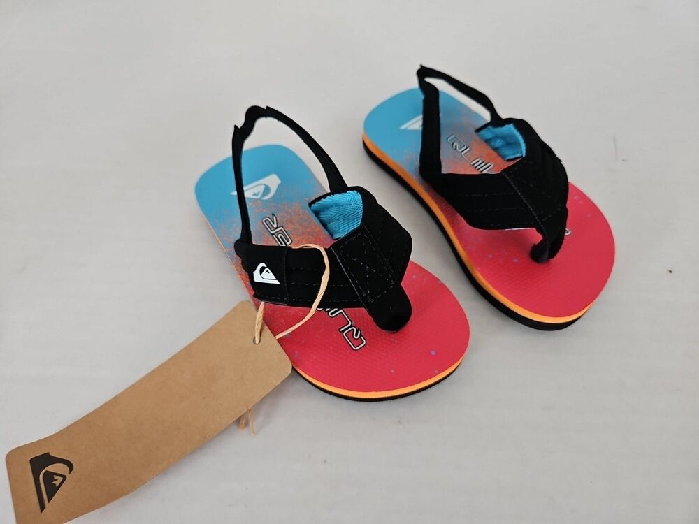 Quicksilver Kids Molokai Layback Flip Flops w/ Backstrap (Toddler) Size 6 baby